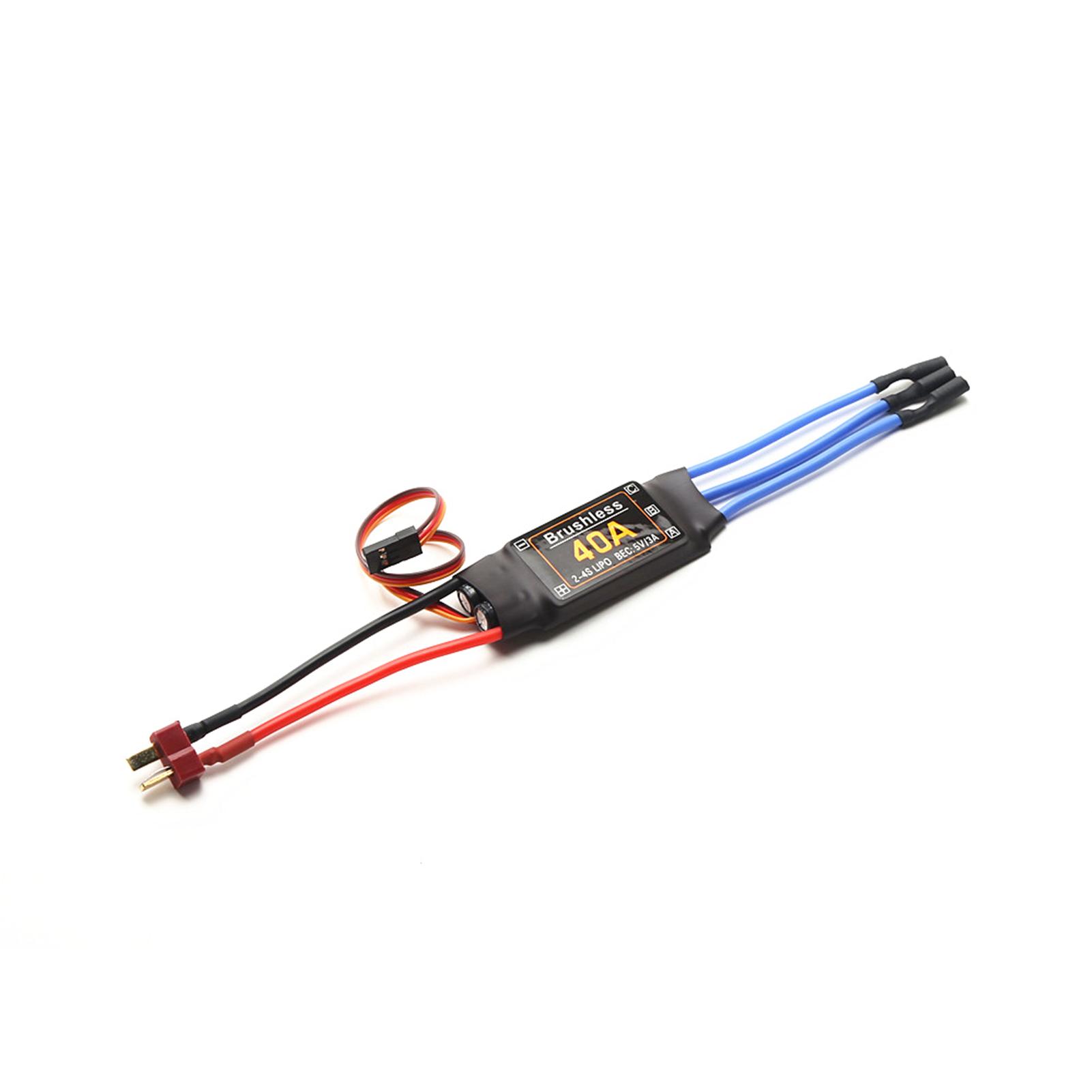 Безщітковий електронний контролер швидкості 40A ESC 2-4S XT60 Штепсель із 5 В 3 А BEC 3,5 мм банановою головкою для T plug озеро синього кольору
Безщітковий електронний контролер швидкості 40A ESC 2-4S XT60 Штепсель із 5 В 3 А BEC 3,5 мм банановою головкою для T plug озеро синього кольору