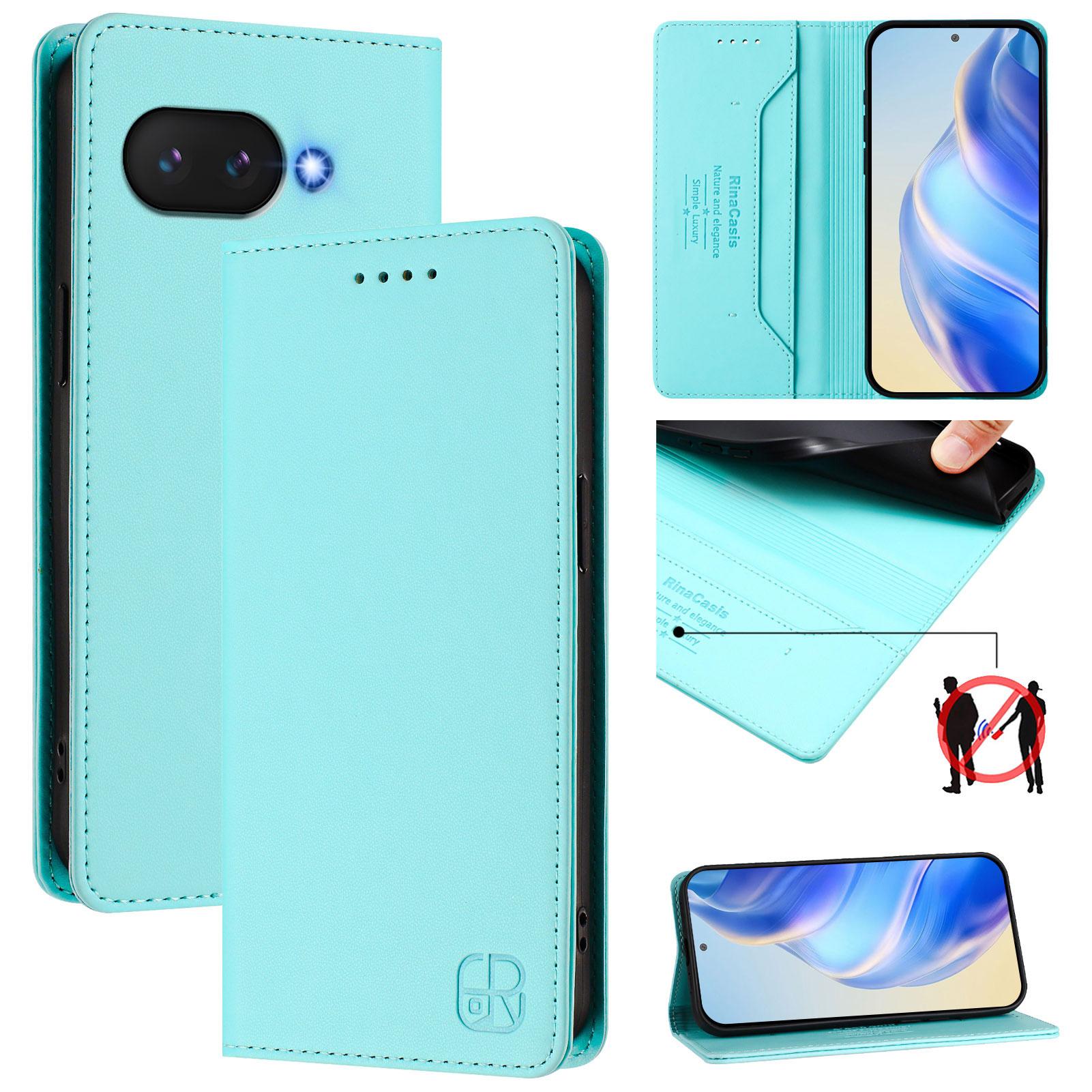 For Google Pixel 9a Leather Case RINACASIS RC01 Phone Cover with RFID Blocking Wallet Stand Dark Green
For Google Pixel 9a Leather Case RINACASIS RC01 Phone Cover with RFID Blocking Wallet Stand Dark Green