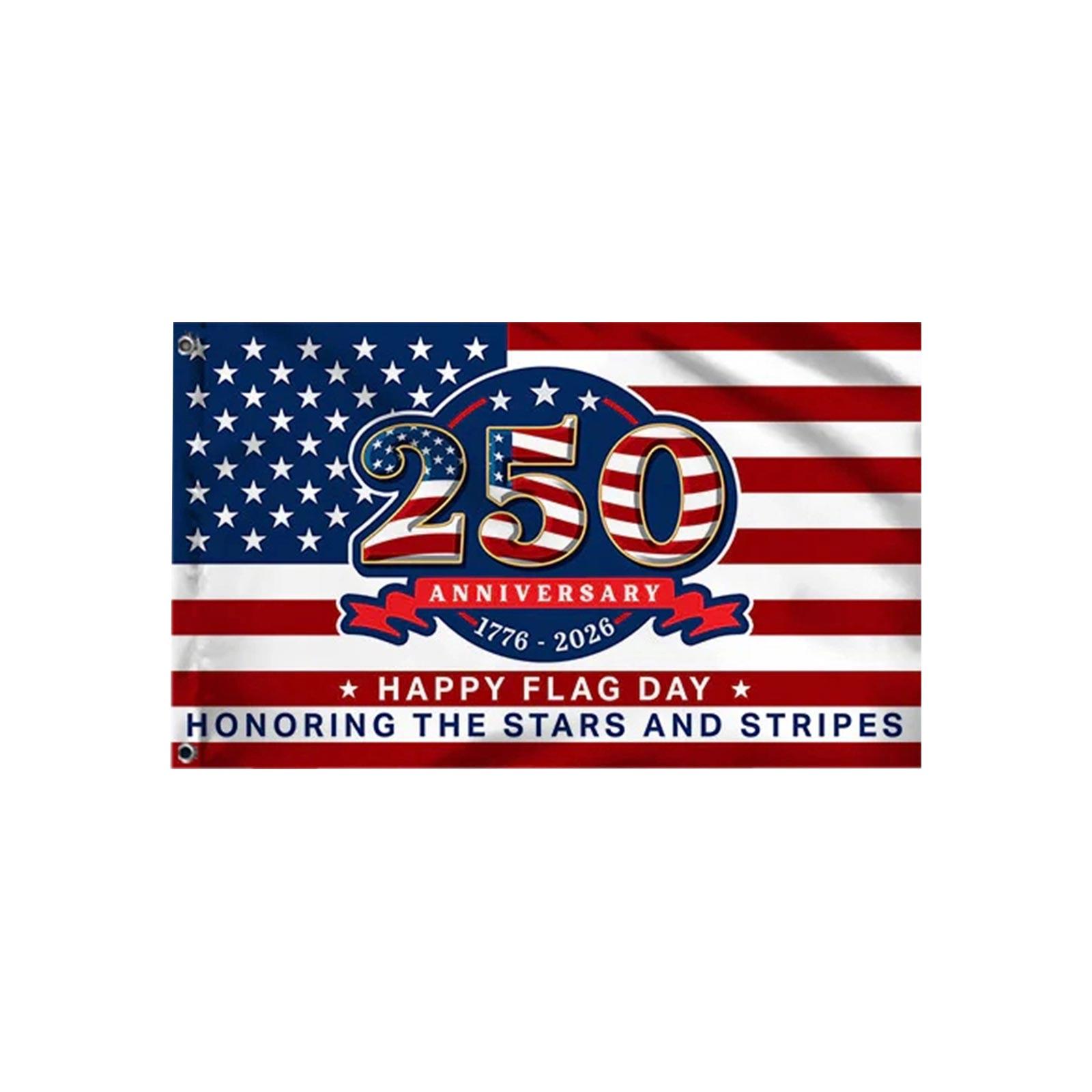 U.S. 250th Anniversary Commemorative Flag (90*150, One Sided) One Size
U.S. 250th Anniversary Commemorative Flag (90*150, One Sided) One Size