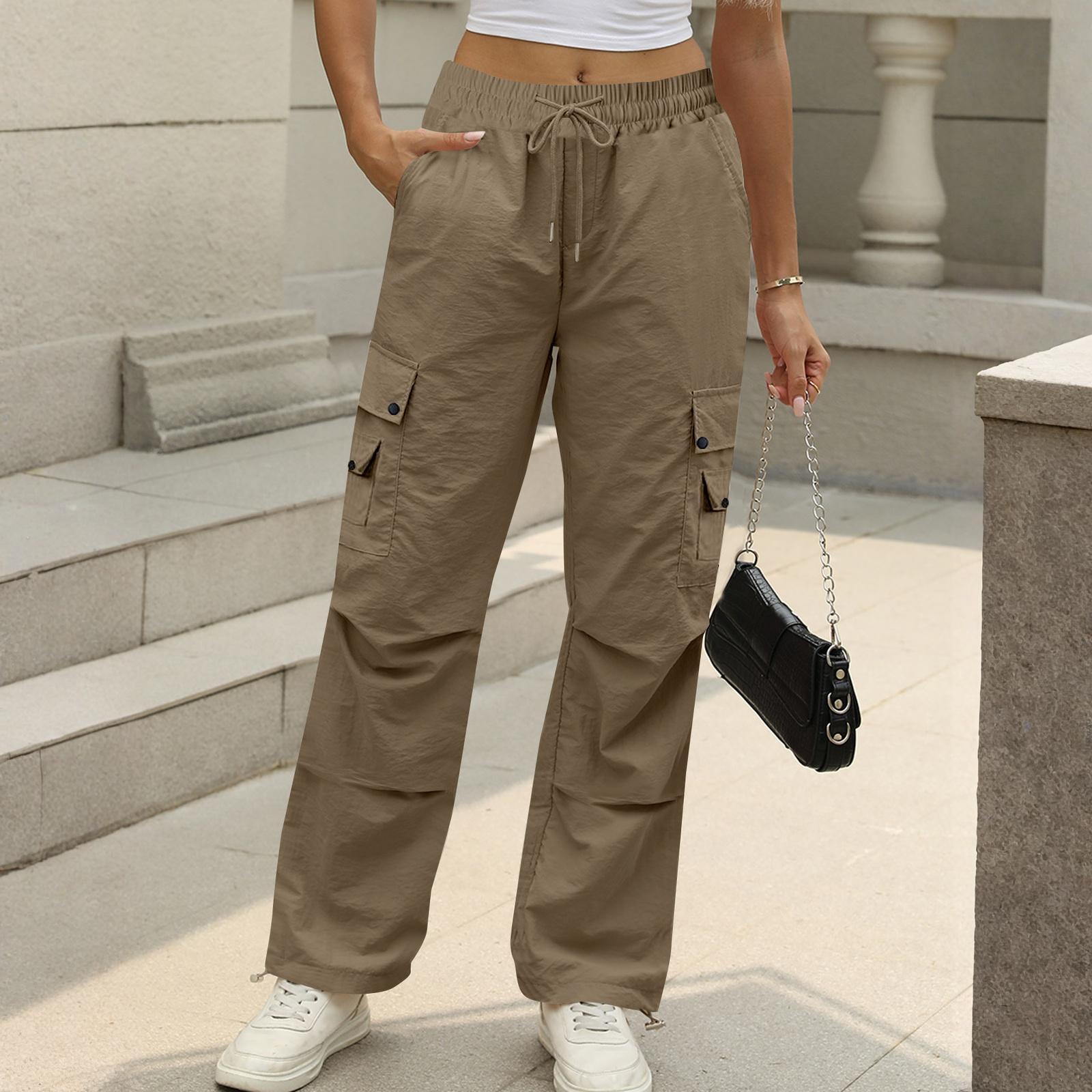 Женские модные однотонные брюки кэжуал свободного кроя с высокой талией на кулиске, с ремешком и множеством карманов XXL верблюд
Женские модные однотонные брюки кэжуал свободного кроя с высокой талией на кулиске, с ремешком и множеством карманов XXL верблюд