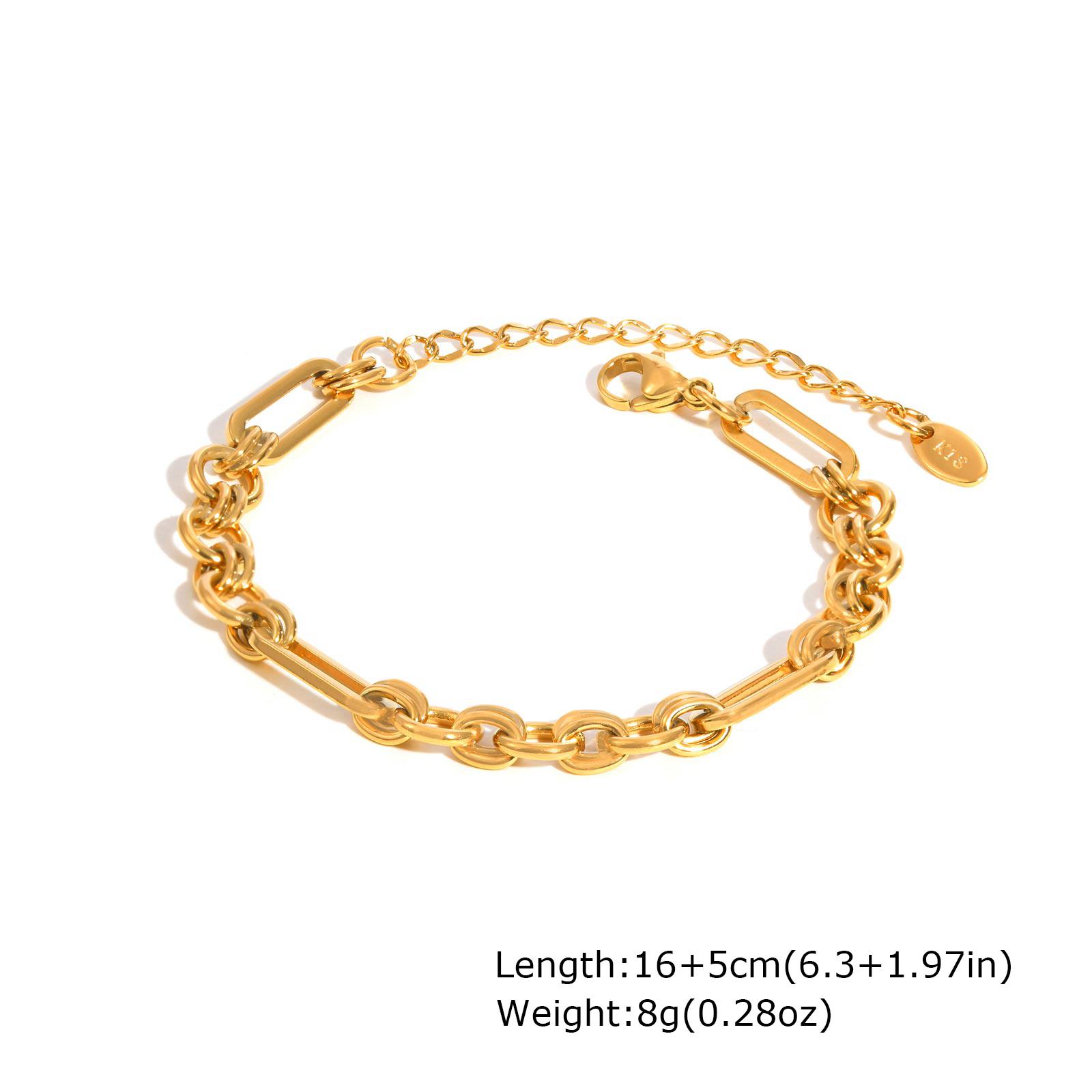 Gold Plated Paperclip Chunky Chain Bracelet Rhombus Geometric Minimalist Bracelets for Women Stainless Steel Irregular Jewelry
Gold Plated Paperclip Chunky Chain Bracelet Rhombus Geometric Minimalist Bracelets for Women Stainless Steel Irregular Jewelry