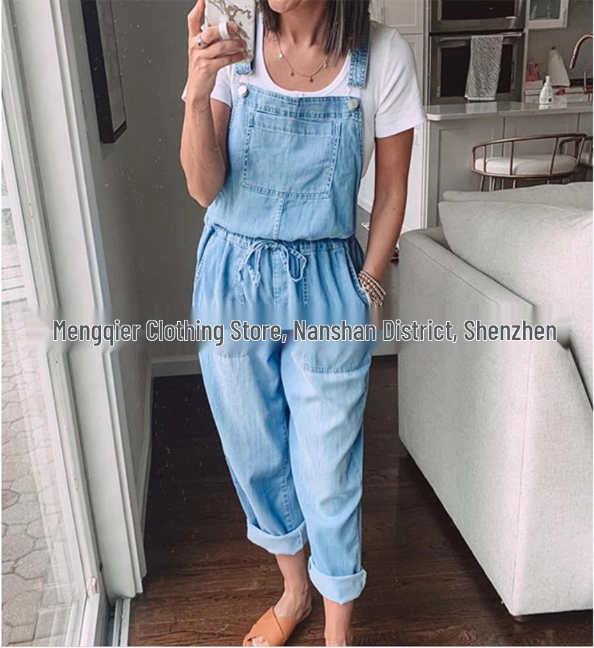 Women s Fashion Drawstring Jumpsuit: Loose-Fit Denim Overalls with Lace-Up Details XL светло-синий
Women s Fashion Drawstring Jumpsuit: Loose-Fit Denim Overalls with Lace-Up Details XL светло-синий