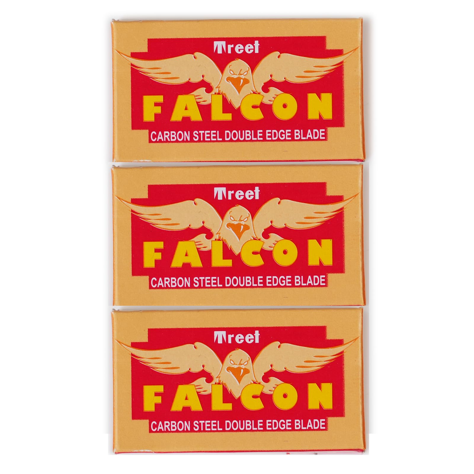 Treet FALCON CARBON STEEL DOUBLE EDGE BLADE Treat Falcon Double Edge Replacement Blade Set of 30 Single Blade Razor Replacement Blade Made in Pakistan
Treet FALCON CARBON STEEL DOUBLE EDGE BLADE Treat Falcon Double Edge Replacement Blade Set of 30 Single Blade Razor Replacement Blade Made in Pakistan