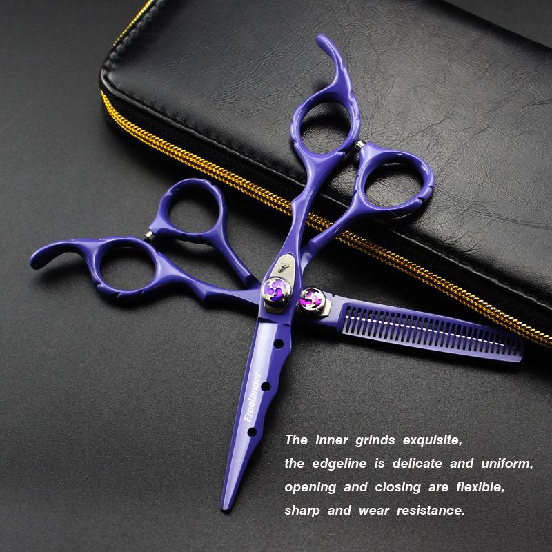 6.0 Inch Freelander Violet Paint, Hair Scissors, Hair Scissors, Flat Scissors, Bangs Scissors, Tooth Scissors, Thin violet dental shears
6.0 Inch Freelander Violet Paint, Hair Scissors, Hair Scissors, Flat Scissors, Bangs Scissors, Tooth Scissors, Thin violet dental shears