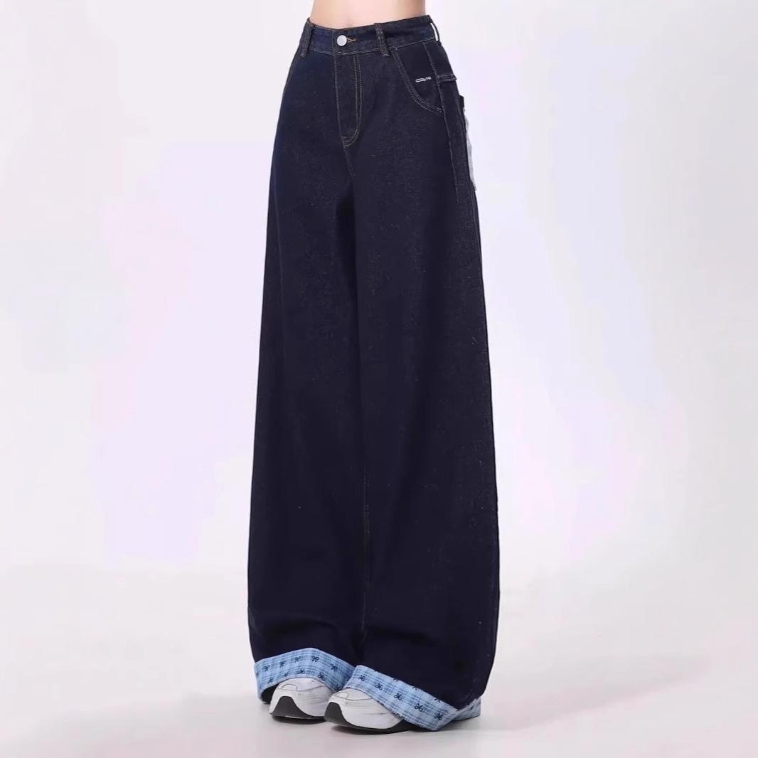 Plus Size Bowknot Plaid Patchwork High Waist Straight-Leg Denim Pants Small синий
Plus Size Bowknot Plaid Patchwork High Waist Straight-Leg Denim Pants Small синий