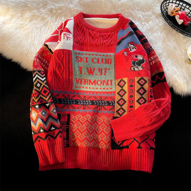 Men s Winter Plus Velvet Thick Warm Knitted Christmas Sweater, Hong Kong Style, Loose Trendy Couple Wear XL
Men s Winter Plus Velvet Thick Warm Knitted Christmas Sweater, Hong Kong Style, Loose Trendy Couple Wear XL