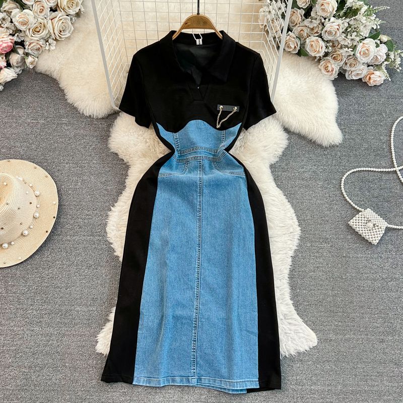 Летнее повседневное джинсовое платье А-силуэта с V-образным вырезом, имитация двух частей Light blue M
Летнее повседневное джинсовое платье А-силуэта с V-образным вырезом, имитация двух частей Light blue M