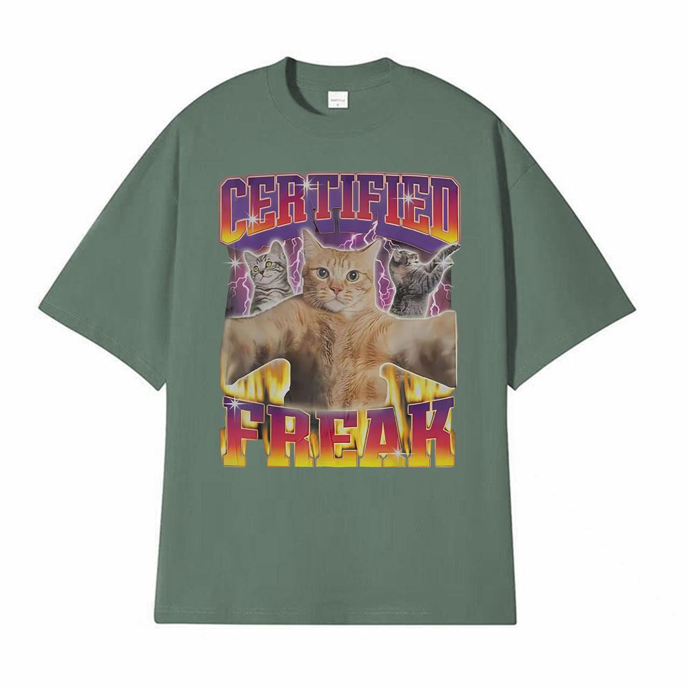 Certified Freak Funny Vintage Kity Cat Meme Tshirts Men Women Summer Fashion Casual Tshirt Oversized Cozy Short Sleeve T Shirt 4XL
Certified Freak Funny Vintage Kity Cat Meme Tshirts Men Women Summer Fashion Casual Tshirt Oversized Cozy Short Sleeve T Shirt 4XL