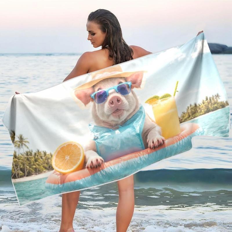 Beach Towel Oversized Cute Pig Swimming Print for Men and Women - Large Size Portable Quick Dry Sandproof Beach Blanket for W40*H60(CM)
Beach Towel Oversized Cute Pig Swimming Print for Men and Women - Large Size Portable Quick Dry Sandproof Beach Blanket for W40*H60(CM)