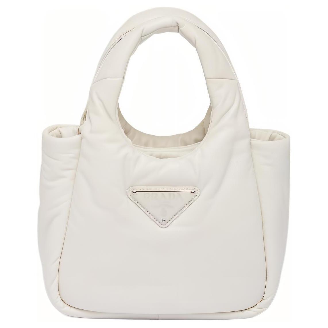 Prada Enamel Triangle Logo Magnetic Closure Soft Lambskin Mini Handbag Women Handbags White 1BA359_2DYI_F0009_V_OVO Basic Set (Bag+Dust Bag)
Prada Enamel Triangle Logo Magnetic Closure Soft Lambskin Mini Handbag Women Handbags White 1BA359_2DYI_F0009_V_OVO Basic Set (Bag+Dust Bag)