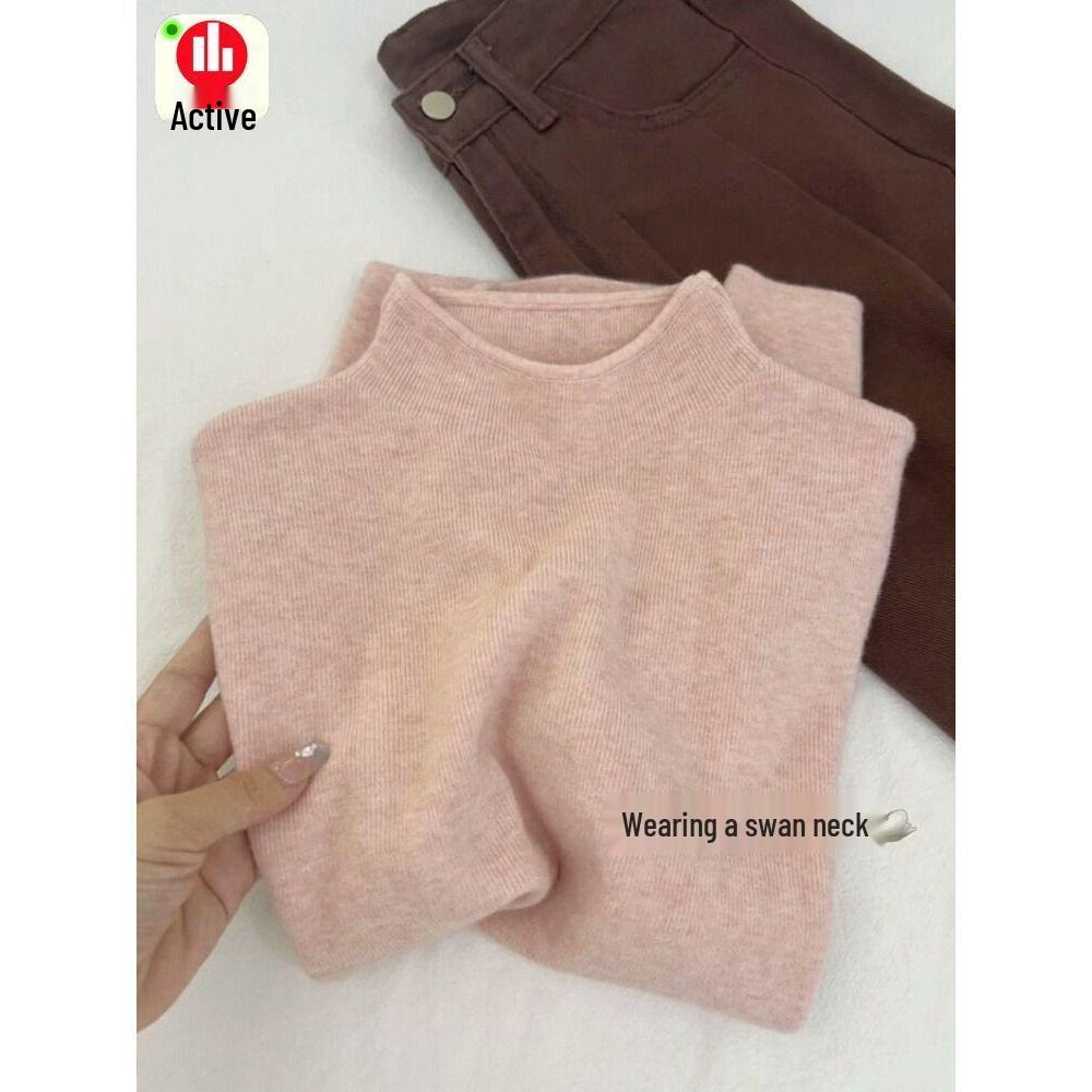 Super Girly Korean Semi-High Neck Sweater - Stylish, Soft, Long-Sleeved Top One Size
Super Girly Korean Semi-High Neck Sweater - Stylish, Soft, Long-Sleeved Top One Size