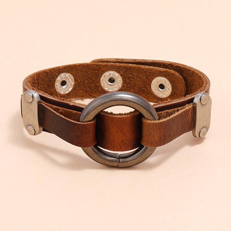 VOQ Punk Men Vintage Cowhine Leather Bracelets Personality Geometric Round Charm Bracelet Friendship Gift Creative Jewelry
VOQ Punk Men Vintage Cowhine Leather Bracelets Personality Geometric Round Charm Bracelet Friendship Gift Creative Jewelry