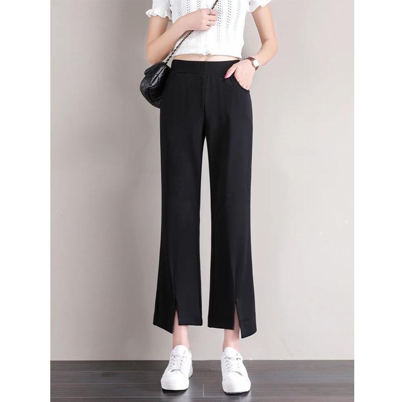 Women s Summer Nine-Point Micro-Flare Pants with Irregular Slits - Loose, Slimming, and Draped Casual Suit Style for Petite Figures L
Women s Summer Nine-Point Micro-Flare Pants with Irregular Slits - Loose, Slimming, and Draped Casual Suit Style for Petite Figures L