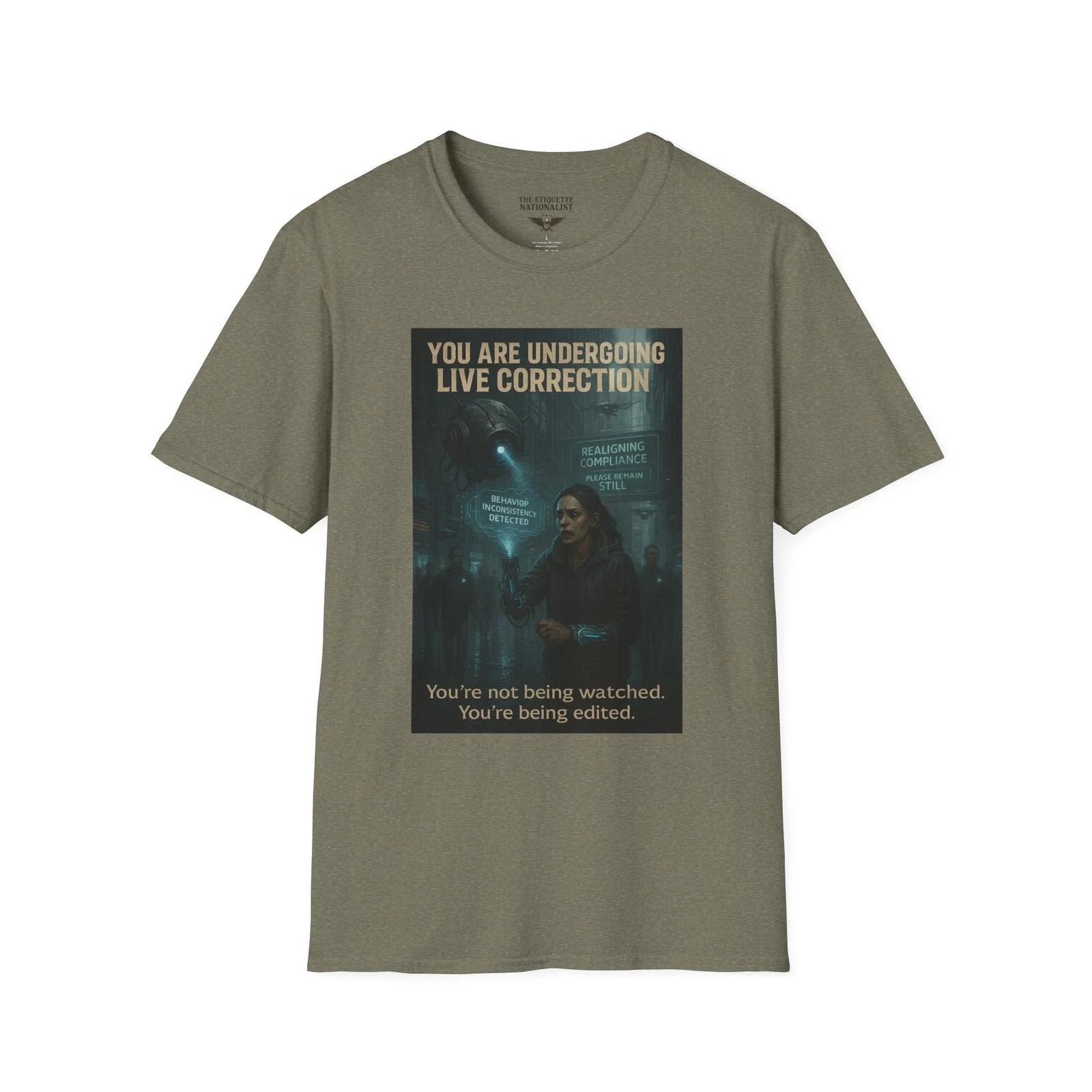 Live Correction Dystopian Shirt, Digital Control Tee, You’re Being Edited M
Live Correction Dystopian Shirt, Digital Control Tee, You’re Being Edited M