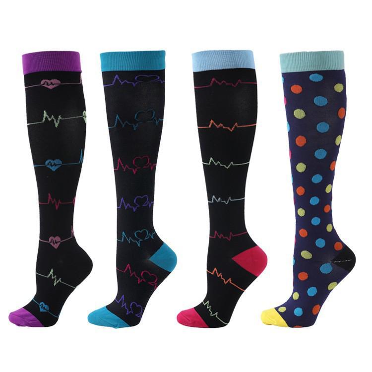 4-Pair Multipattern Compression Calf Socks: Summer Professional Elastic Sports Stockings for Adults L/XL (40-45)
4-Pair Multipattern Compression Calf Socks: Summer Professional Elastic Sports Stockings for Adults L/XL (40-45)