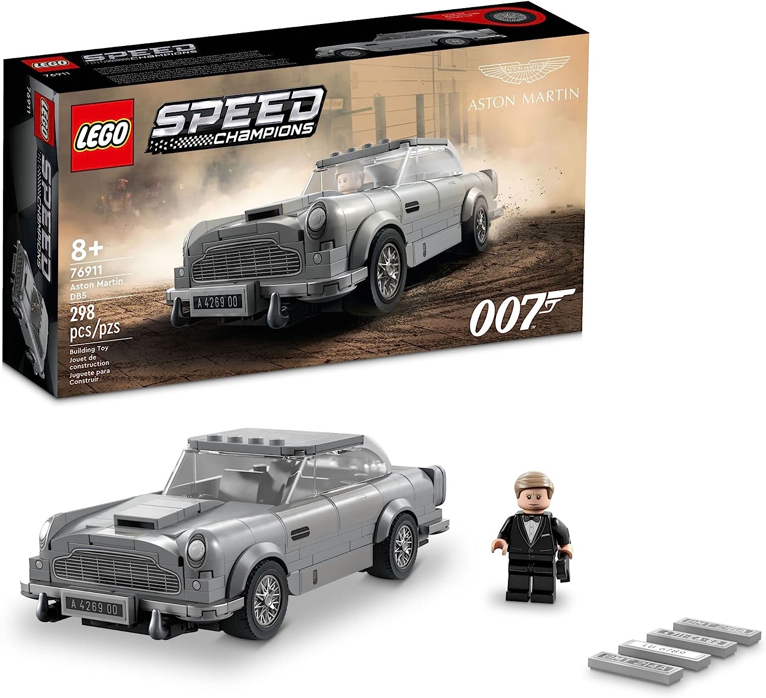 LEGO Speed Champions 007 Aston Martin DB5 76911 Набор строительных игрушек с изображением Джеймса Бонда для детей, мальчиков и девочек в возрасте от 8 лет (298 шт.)
LEGO Speed Champions 007 Aston Martin DB5 76911 Набор строительных игрушек с изображением Джеймса Бонда для детей, мальчиков и девочек в возрасте от 8 лет (298 шт.)
