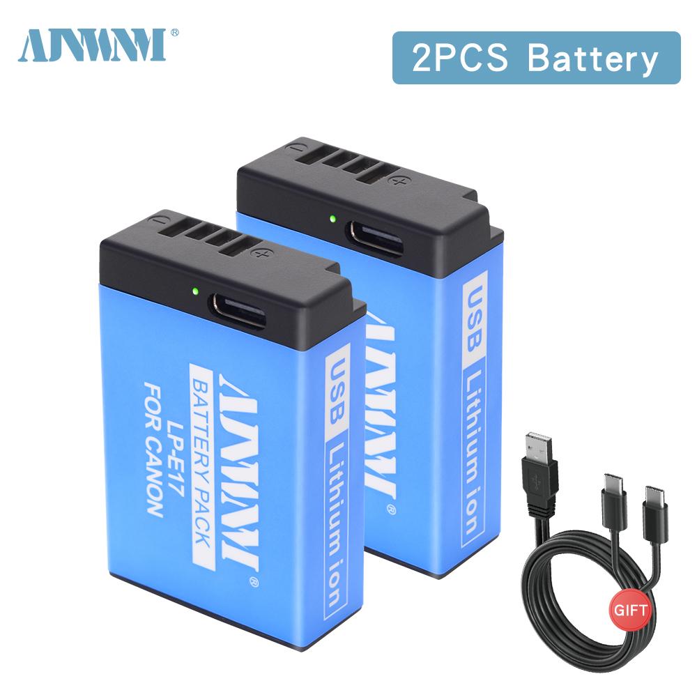 Аккумулятор AJNWNM LPE17 LP E17 LP-E17 емкостью 1900 мАч с входом USB-C для Canon EOS RP 200 250D M3 M5 M6 750D 760D T6i T6s 800D 8000D 77D
Аккумулятор AJNWNM LPE17 LP E17 LP-E17 емкостью 1900 мАч с входом USB-C для Canon EOS RP 200 250D M3 M5 M6 750D 760D T6i T6s 800D 8000D 77D