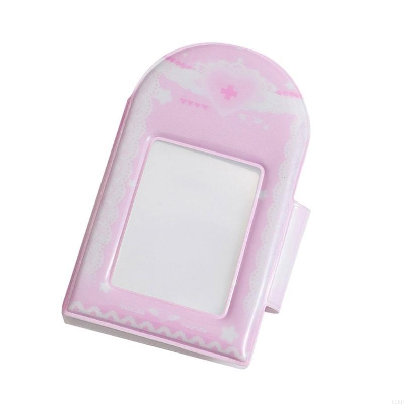 62KD Мини-альбом для фотографий 3 дюйма, Кпоп, держатель для фотокарточек, книга, полый держатель для фотокарточек для коллекционирования фотографий с 40 карманами розовый