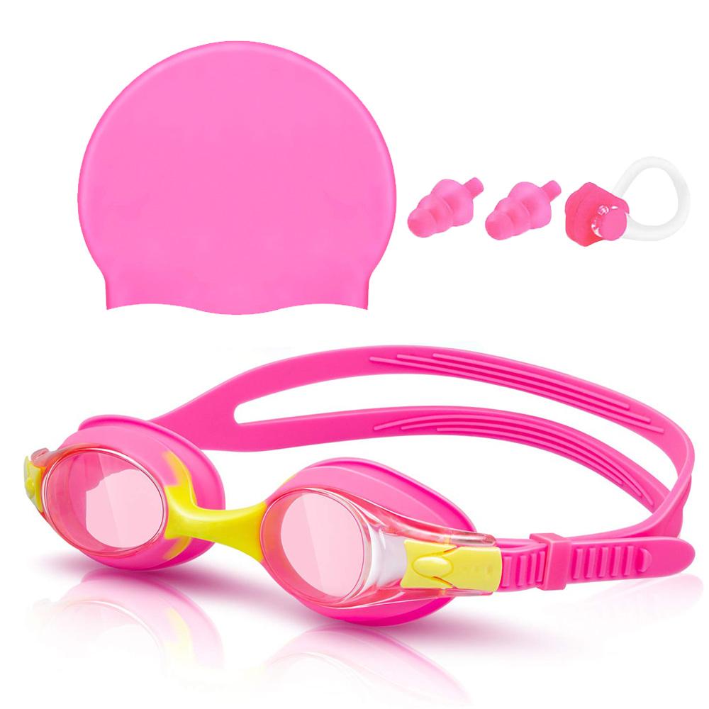 Kids Swim Goggles and Silicone Swim Cap set with Nose Clip Earplugs,Waterproof No Leaking Anti Fog UV Protection for Boys Girls
Kids Swim Goggles and Silicone Swim Cap set with Nose Clip Earplugs,Waterproof No Leaking Anti Fog UV Protection for Boys Girls