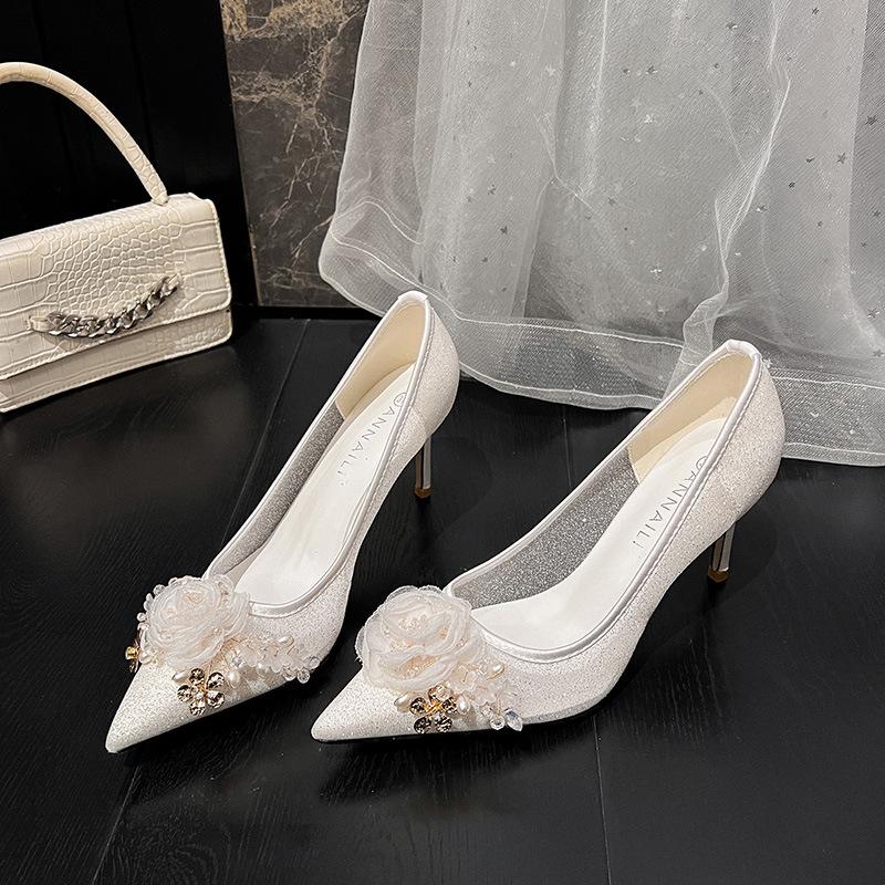 Fashion Wedding Shoes Women 2025 French Bridal Shoes Mesh Top Flower Main Wedding Dress High Heels Bridesmaids Champagne Single Pumps 34 белый
Fashion Wedding Shoes Women 2025 French Bridal Shoes Mesh Top Flower Main Wedding Dress High Heels Bridesmaids Champagne Single Pumps 34 белый