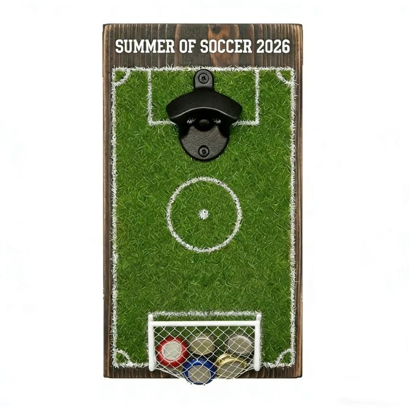 Fun Themed Wooden Football Field Wall Mounted Bottle Opener With Build In Cap Catcher Suitable For Sports Fan & Home Bar small
Fun Themed Wooden Football Field Wall Mounted Bottle Opener With Build In Cap Catcher Suitable For Sports Fan & Home Bar small