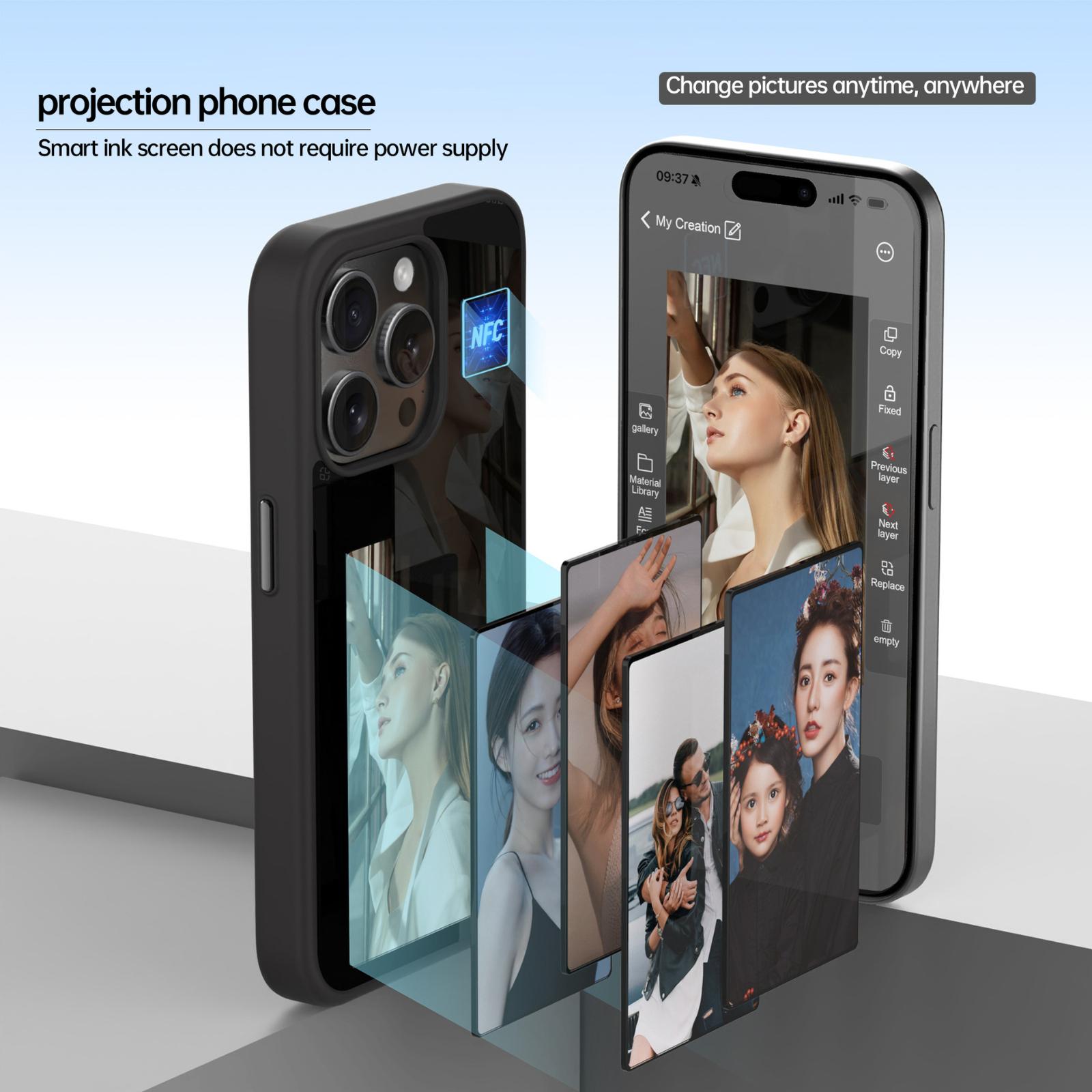 Inkshow 3.7 Inches Screen Display Mob For IPhone 13 14 15 Wireless Transmission Screen Projection Phone Case
Inkshow 3.7 Inches Screen Display Mob For IPhone 13 14 15 Wireless Transmission Screen Projection Phone Case
