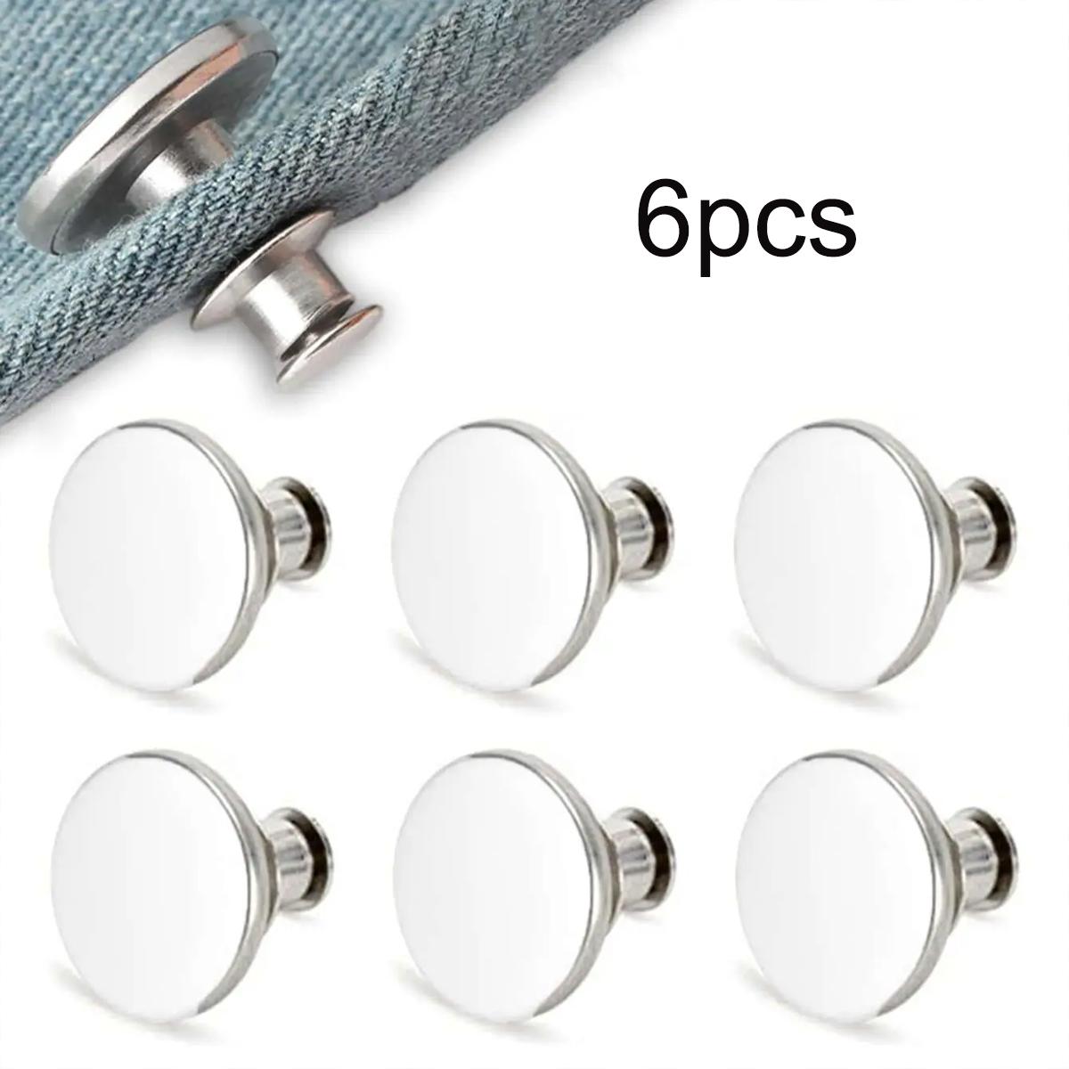 6/12pcs-Button Pins Loose Jeans No Sew Instant Replacement Snap Tack Button Ceryvop Reusable Adjustable Metal Pants Tightener
6/12pcs-Button Pins Loose Jeans No Sew Instant Replacement Snap Tack Button Ceryvop Reusable Adjustable Metal Pants Tightener