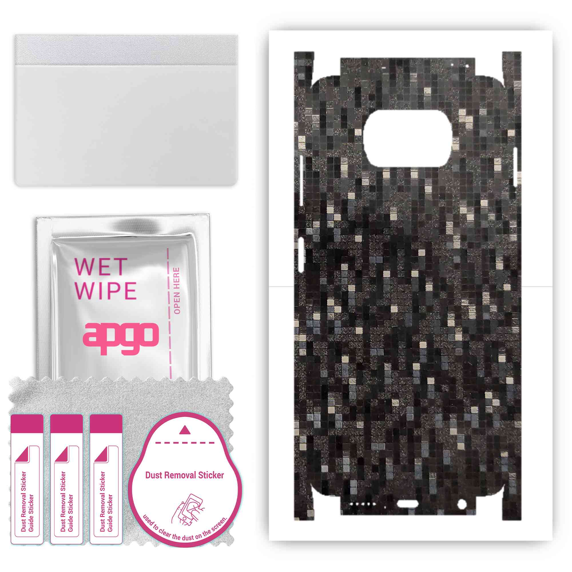 Apgo Protective Skin Sticker for the back+sides compatible with Xiaomi Poco X3 NFC, Full Wrap Film, Foil, Vinyl - Pattern Carbon Black Pixel
Apgo Protective Skin Sticker for the back+sides compatible with Xiaomi Poco X3 NFC, Full Wrap Film, Foil, Vinyl - Pattern Carbon Black Pixel