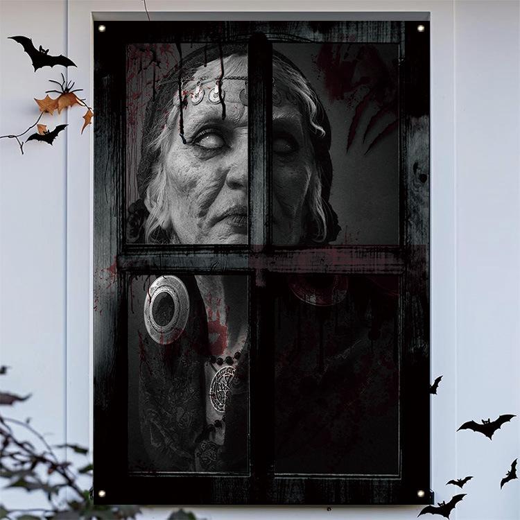 Halloween Female Ghost Window Cover Horror Window Door Cover, Scary Theme Window Screen for Indoor/Outdoor Party Decor 120x80cm
Halloween Female Ghost Window Cover Horror Window Door Cover, Scary Theme Window Screen for Indoor/Outdoor Party Decor 120x80cm