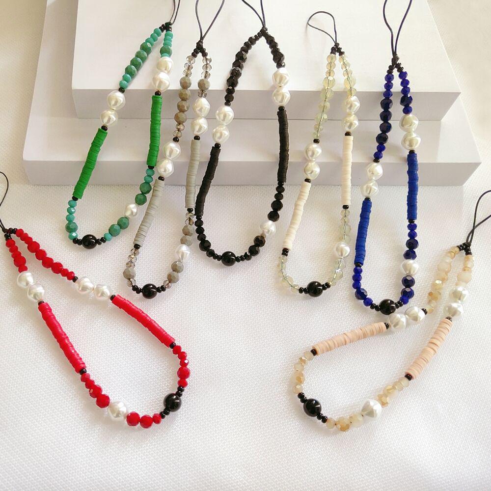 KKBEAD Original Solid Color Series: Japanese & Korean Style Phone Strap with Imitation Pearl & Irregular Crystal Pendant.
KKBEAD Original Solid Color Series: Japanese & Korean Style Phone Strap with Imitation Pearl & Irregular Crystal Pendant.