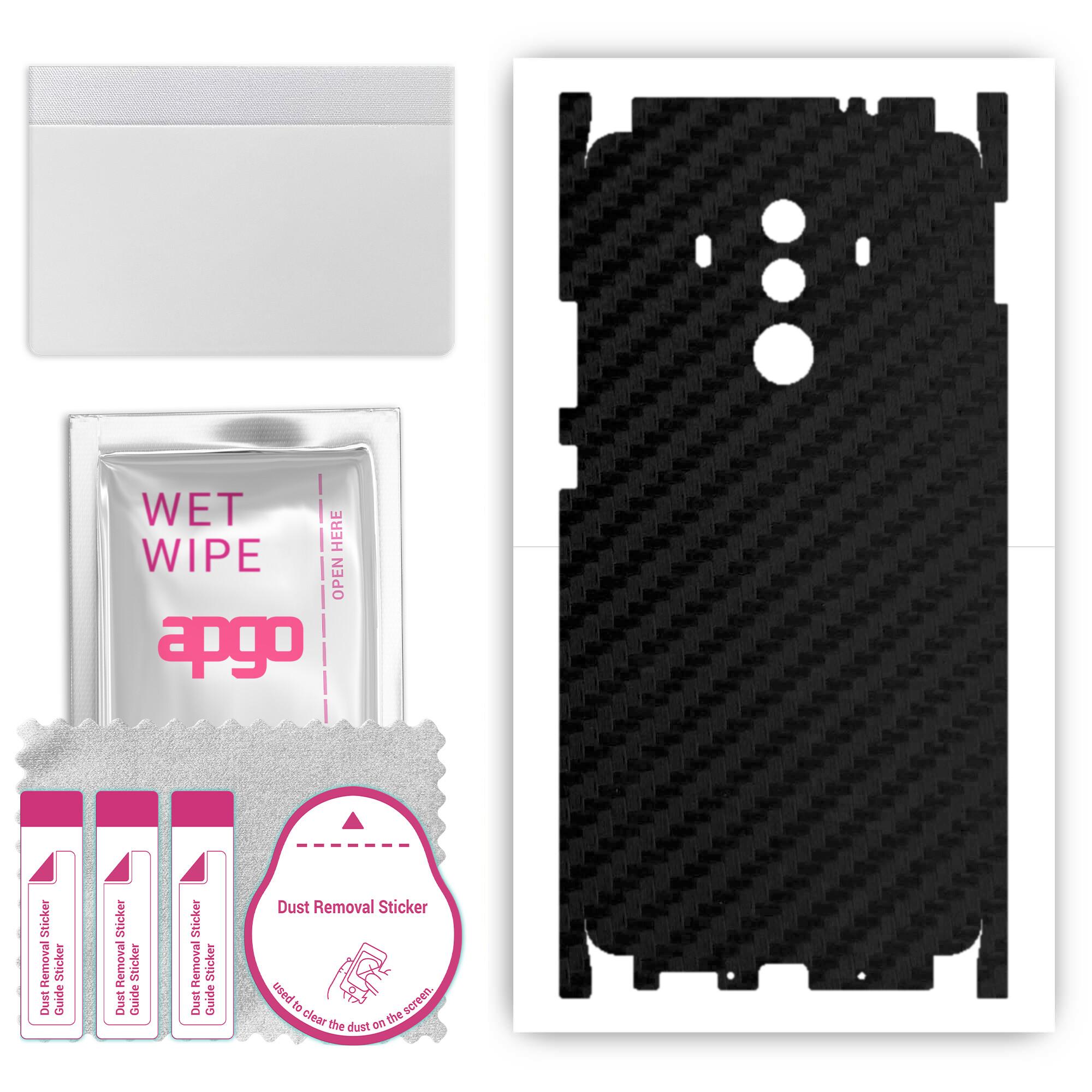 apgo Protective Skin Sticker for the back+sides compatible with Huawei Mate 10 Pro, Full Wrap Film, Foil, Vinyl - Pattern Carbon Black
apgo Protective Skin Sticker for the back+sides compatible with Huawei Mate 10 Pro, Full Wrap Film, Foil, Vinyl - Pattern Carbon Black
