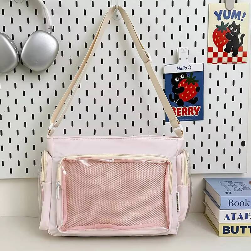 New Y2K Cute Ita Crossbody Bag Lolita Girl Transparent Comic Tote Bag Large Capacity Fashion Shoulder Bag JK DIY Display Handbag 31x24x9cm розовый
New Y2K Cute Ita Crossbody Bag Lolita Girl Transparent Comic Tote Bag Large Capacity Fashion Shoulder Bag JK DIY Display Handbag 31x24x9cm розовый