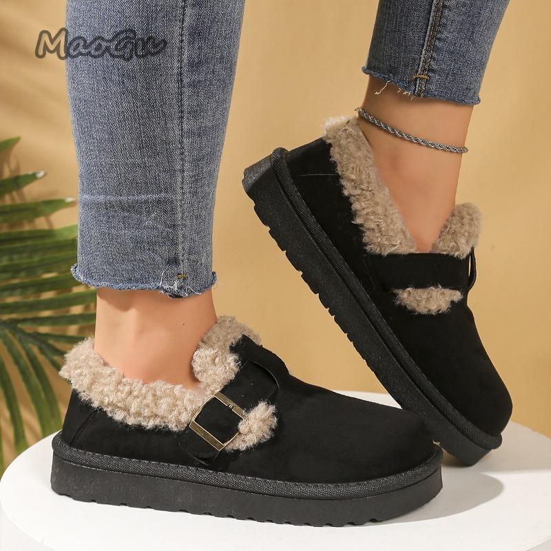 Fashion Faux Fur Buckle Decor Shoes for Women Winter Warm Thicken Plush Cotton Snow Boots Comfort Thick Sole Non Slip Casual Shoes 36-41 36 чёрный
Fashion Faux Fur Buckle Decor Shoes for Women Winter Warm Thicken Plush Cotton Snow Boots Comfort Thick Sole Non Slip Casual Shoes 36-41 36 чёрный