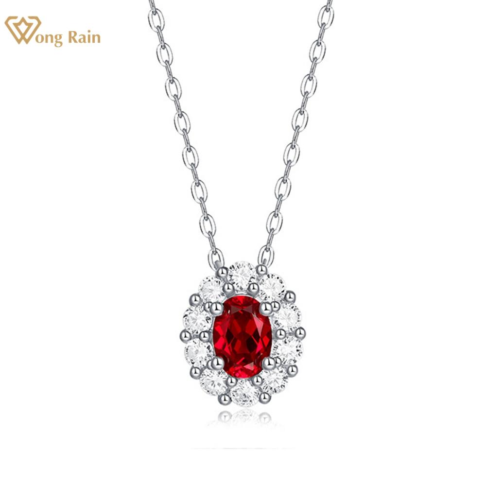 Wong Rain Классический Стерлингового Серебра 925 Овальной Огранки 0.5CT AAAAA Циркон Драгоценный Камень Ожерелье Для Женщин Свадебная Вечеринка Изящные Ювелирные Изделия 
Wong Rain Классический Стерлингового Серебра 925 Овальной Огранки 0.5CT AAAAA Циркон Драгоценный Камень Ожерелье Для Женщин Свадебная Вечеринка Изящные Ювелирные Изделия