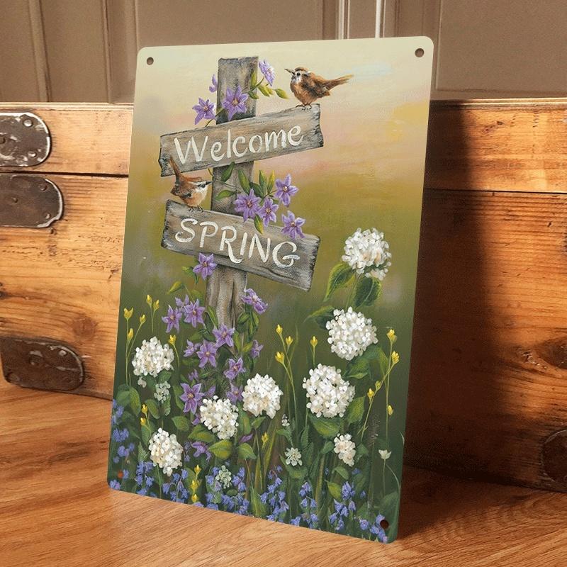 1 piece Spring-themed tinplate plaque, wooden welcome sign design with floral and bird patterns, suitable for home wall decorati (as the picture,20x30cm)
1 piece Spring-themed tinplate plaque, wooden welcome sign design with floral and bird patterns, suitable for home wall decorati (as the picture,20x30cm)