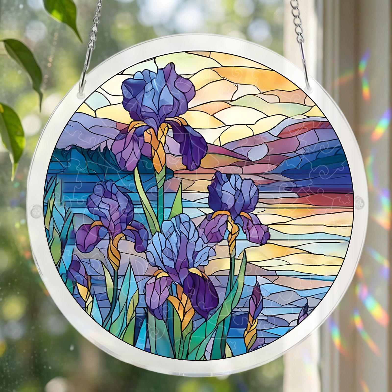 Acrylic Flat Puzzle Sun Catcher Window Hanging Decoration with Stained Glass Style Landscape Design for Indoor Outdoor Use One Size фіолетовий
Acrylic Flat Puzzle Sun Catcher Window Hanging Decoration with Stained Glass Style Landscape Design for Indoor Outdoor Use One Size фіолетовий