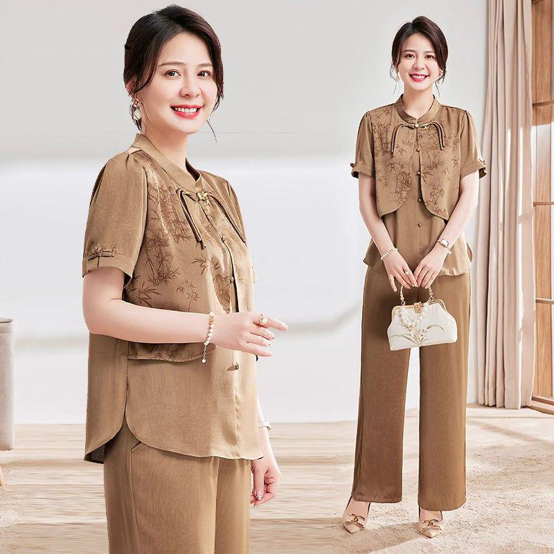 Elegant Summer Suit for Middle-aged Women: Fashionable and Casual Short-sleeved Two-piece Set 4XL (160-180 lbs)
Elegant Summer Suit for Middle-aged Women: Fashionable and Casual Short-sleeved Two-piece Set 4XL (160-180 lbs)
