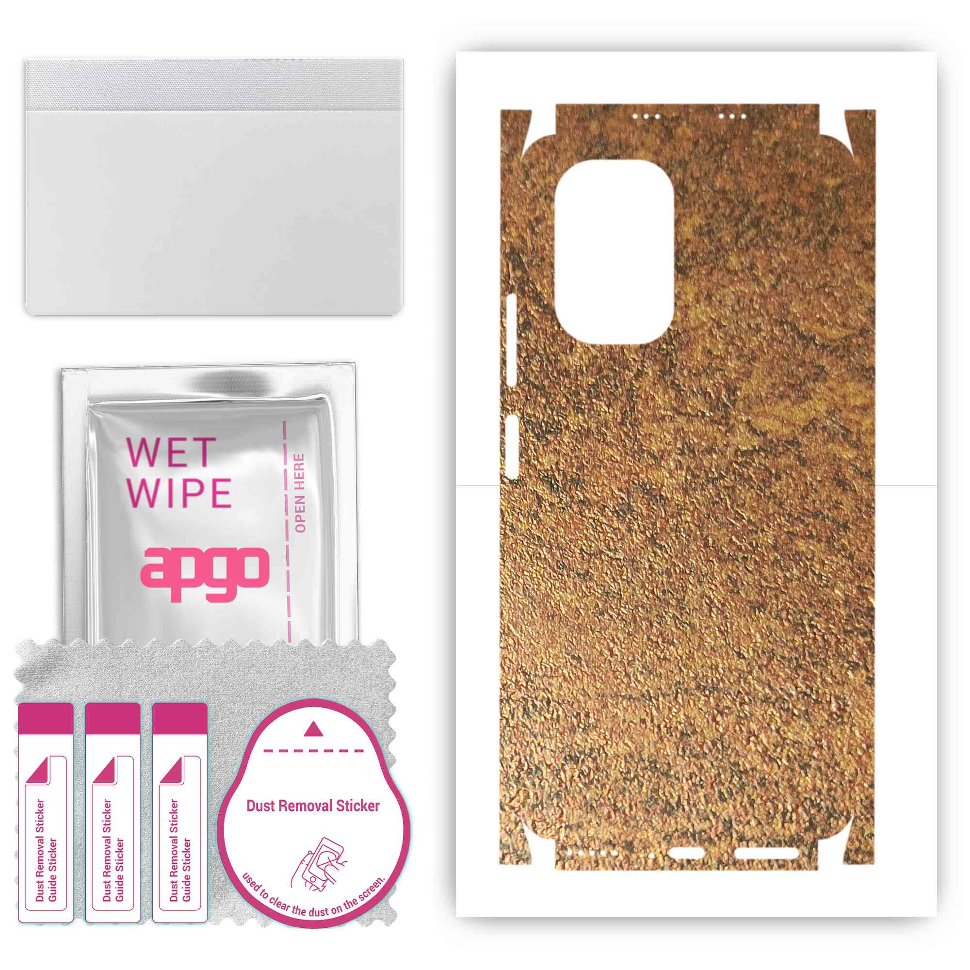 apgo Protective Skin Sticker for the back+sides compatible with Xiaomi Mi 11X, Full Wrap Film, Foil, Vinyl - Pattern Rusty Copper
apgo Protective Skin Sticker for the back+sides compatible with Xiaomi Mi 11X, Full Wrap Film, Foil, Vinyl - Pattern Rusty Copper