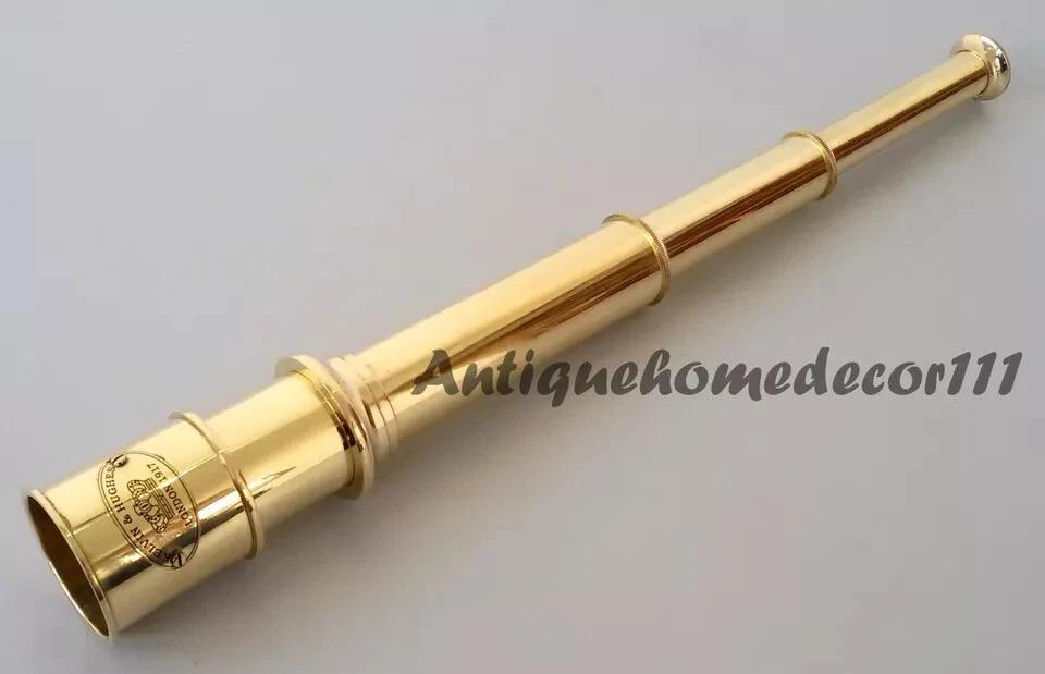 Telescope Marine Antique Nautical E Brass Spyglass VIintage Scope
Telescope Marine Antique Nautical E Brass Spyglass VIintage Scope