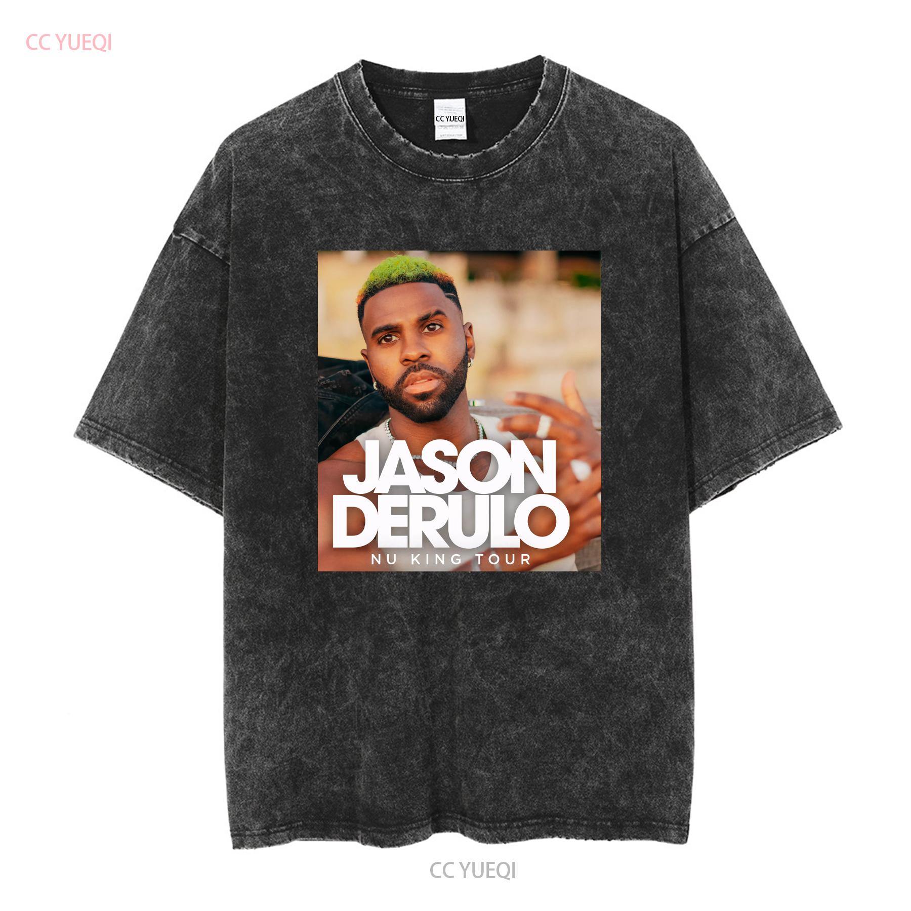 Jason Derulo Nu King World Tour 2024 T Shirt Cotton Men S 5XL 1CM2135 long or short sleeves vintage Washed Versatile homme 4XL
Jason Derulo Nu King World Tour 2024 T Shirt Cotton Men S 5XL 1CM2135 long or short sleeves vintage Washed Versatile homme 4XL