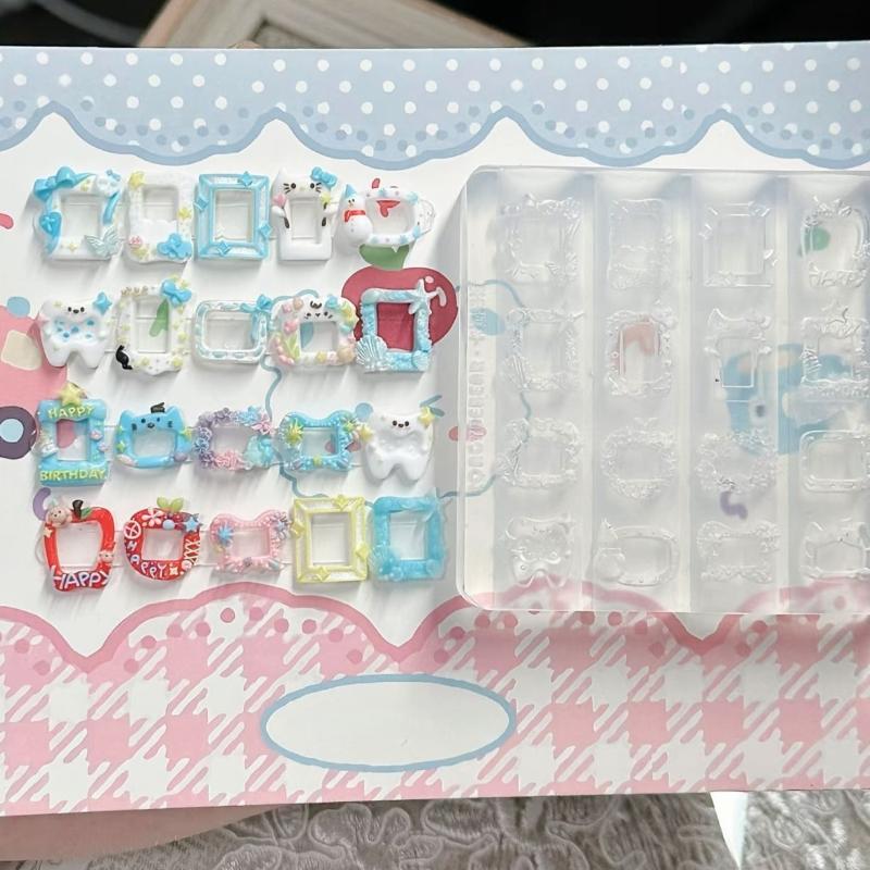 3D Relief Silicone Nail Art Molds Cartoon Po Frame Design Diy Nail Art Decorations Transparent Manicure Template 1Pcs
3D Relief Silicone Nail Art Molds Cartoon Po Frame Design Diy Nail Art Decorations Transparent Manicure Template 1Pcs