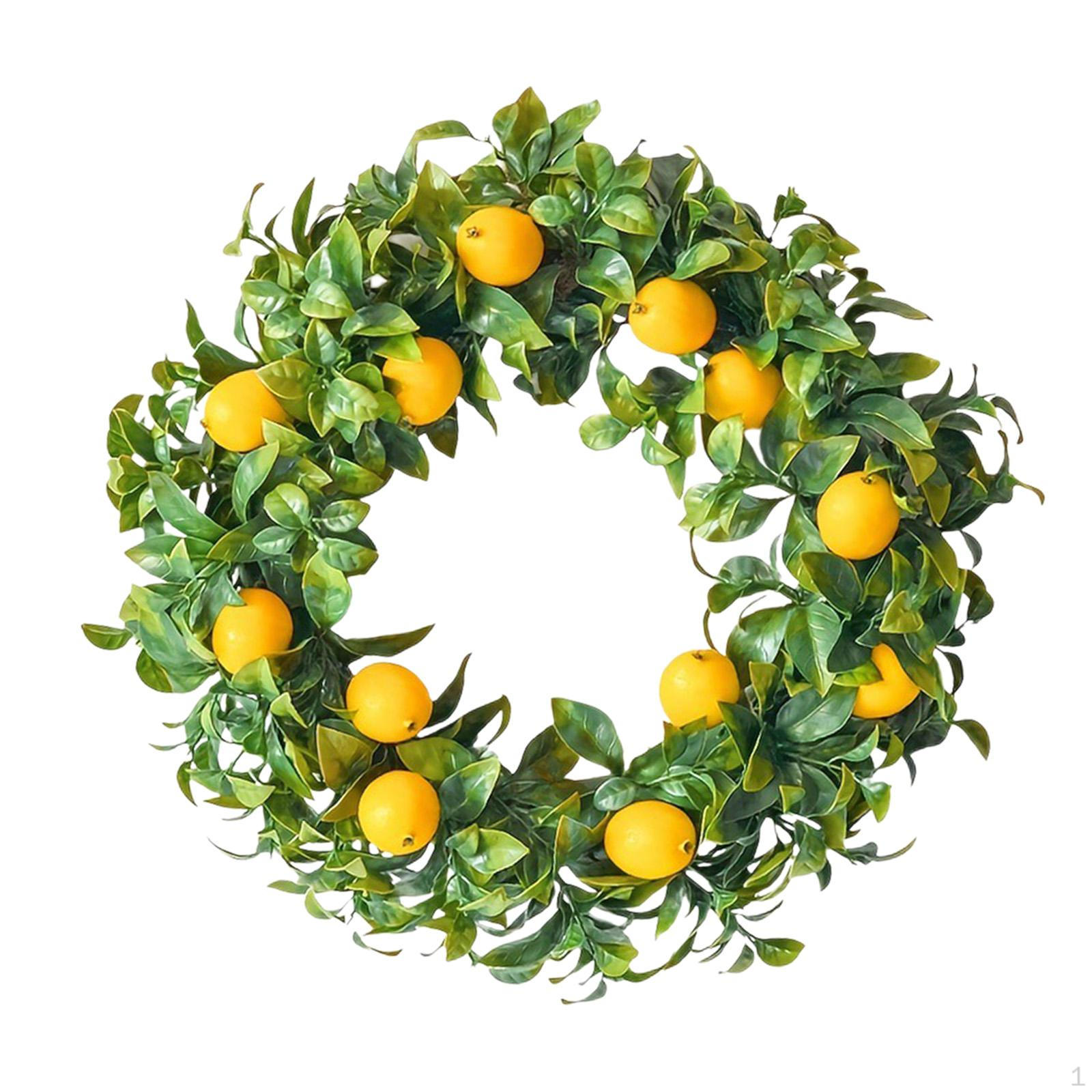 Lemon Artificial Wreath Spring Summer Decorative Realistic Wall Hanging Ornament for Holiday
Lemon Artificial Wreath Spring Summer Decorative Realistic Wall Hanging Ornament for Holiday