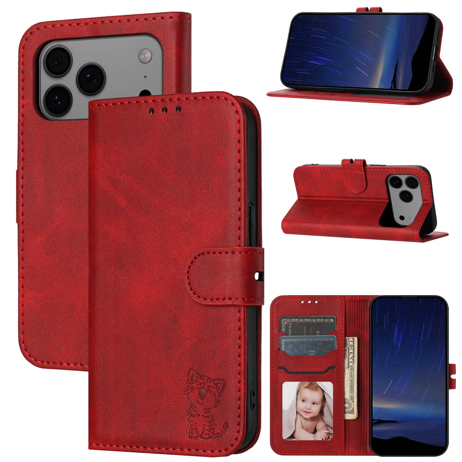 For iPhone 17 Pro Max Case Happy Cat Pattern Imprinted Leather Wallet Phone Cover Red
For iPhone 17 Pro Max Case Happy Cat Pattern Imprinted Leather Wallet Phone Cover Red