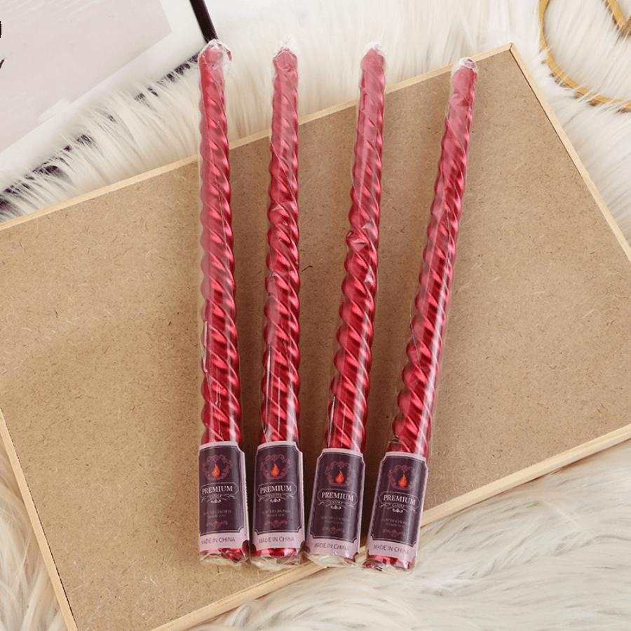 4 шт./коробка конусных свечей 9,85 дюймов классические бездымные конусные свечи романтические элегантные гальванизированные цветные резьбовые длинные свечи
4 шт./коробка конусных свечей 9,85 дюймов классические бездымные конусные свечи романтические элегантные гальванизированные цветные резьбовые длинные свечи