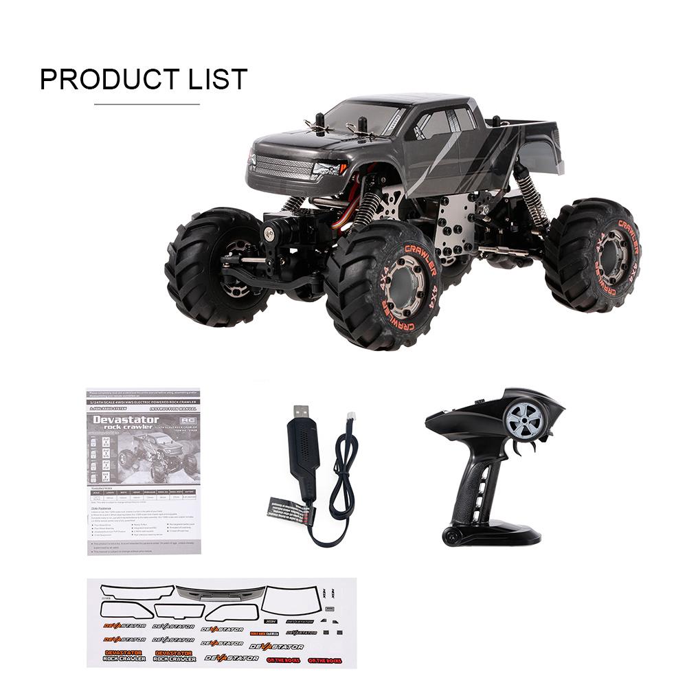 1Celsius24 RC Crawler 2.4G 2CH 4 Dual Servo All Terrain RC Car with Controller USB Cable Brushed Motor Gray
1Celsius24 RC Crawler 2.4G 2CH 4 Dual Servo All Terrain RC Car with Controller USB Cable Brushed Motor Gray