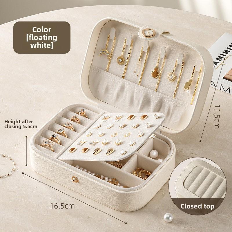 2026 New Model Jewelry Box Small High-end Exquisite Earrings Studs Necklace Portable Gold Hand Jewelry Storage Box White
2026 New Model Jewelry Box Small High-end Exquisite Earrings Studs Necklace Portable Gold Hand Jewelry Storage Box White