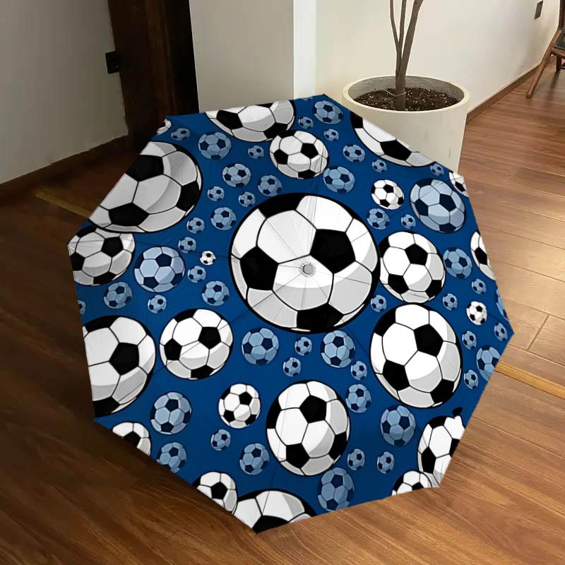 Soccer Ball Pattern Automatic Opening/Closing Umbrella with Convenient Three-Fold Design, 8-Bone Iron Frame Outdoor Umbrella - Perfect Gift
Soccer Ball Pattern Automatic Opening/Closing Umbrella with Convenient Three-Fold Design, 8-Bone Iron Frame Outdoor Umbrella - Perfect Gift