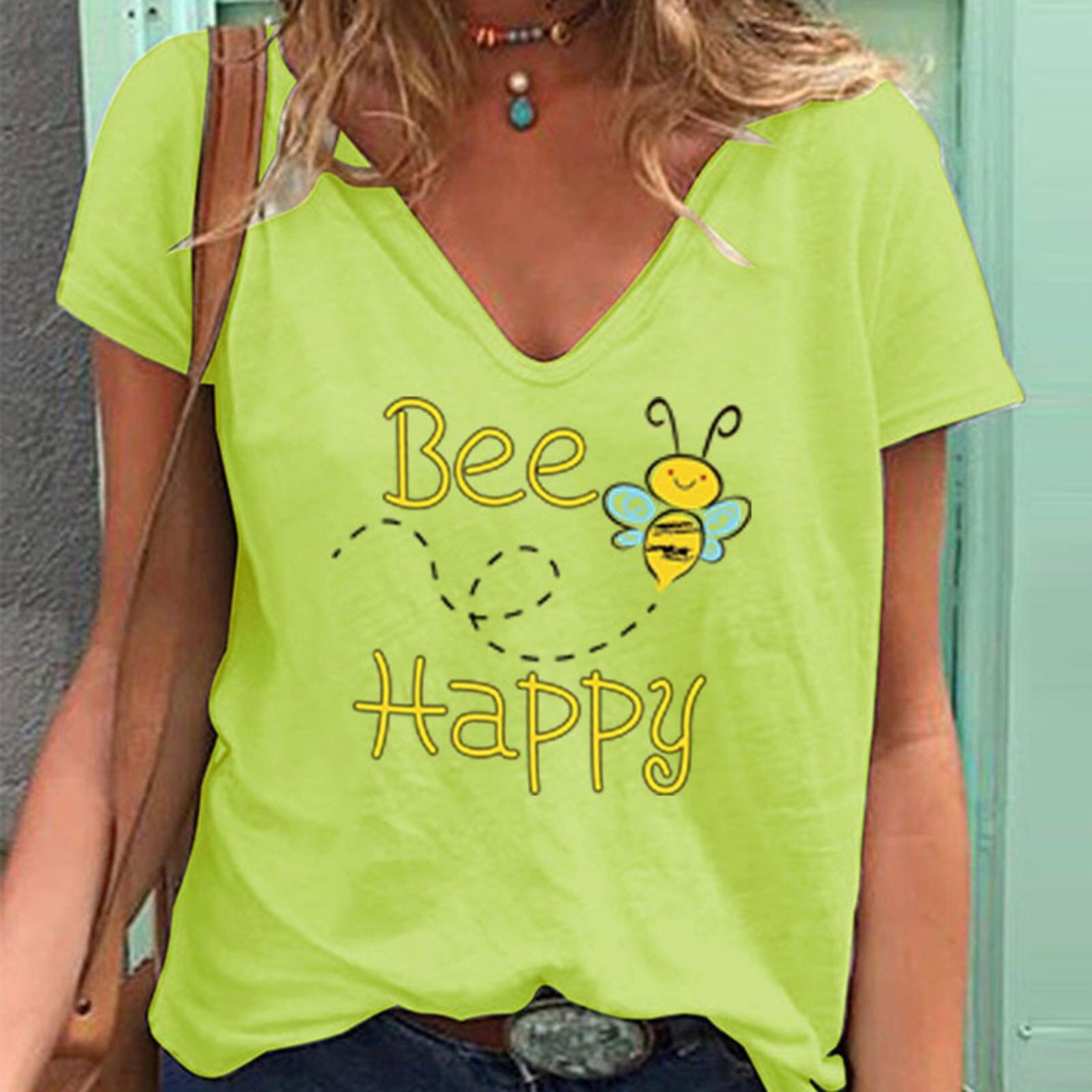 Fashion Spring Little Bee Print Blouses Short Sleeved V-Neck T Shirts Casual 8XL жовтий
Fashion Spring Little Bee Print Blouses Short Sleeved V-Neck T Shirts Casual 8XL жовтий