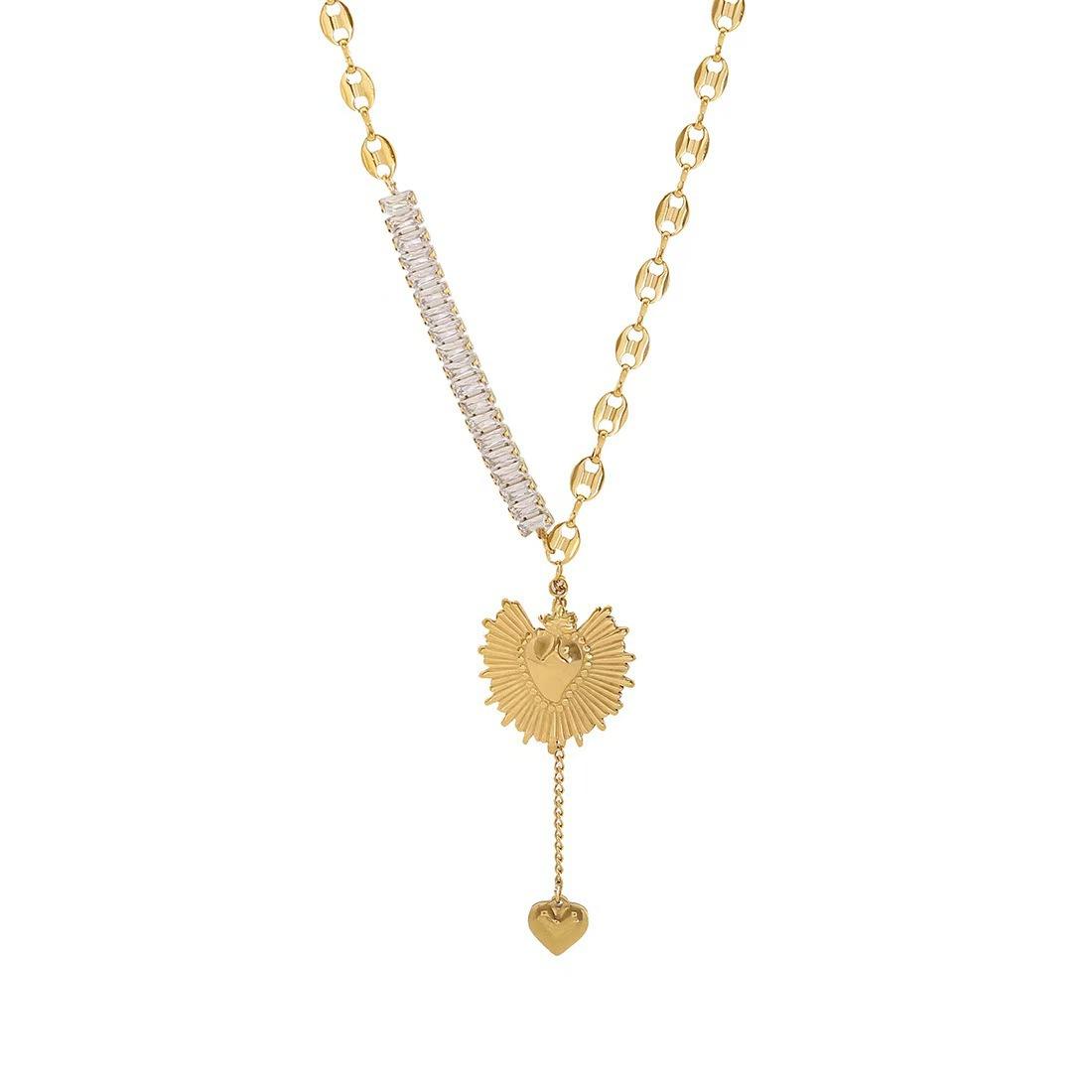 Square Diamond Necklace Heart Tassel Retro Love Stainless Steel Accessory Personalized T-shirt Chain Trendy Gold Plating
Square Diamond Necklace Heart Tassel Retro Love Stainless Steel Accessory Personalized T-shirt Chain Trendy Gold Plating