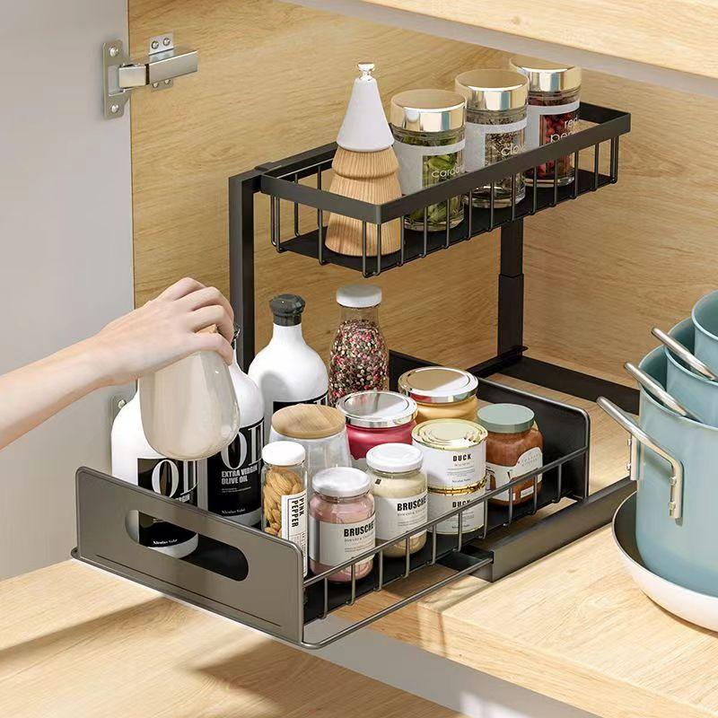 2 Tier Slide Out Under Sink Organizer Pull Out Cabinet Storage Spice Rack Multi-Use Shelf Space Saving Rack for Bathroom Kitchen
2 Tier Slide Out Under Sink Organizer Pull Out Cabinet Storage Spice Rack Multi-Use Shelf Space Saving Rack for Bathroom Kitchen